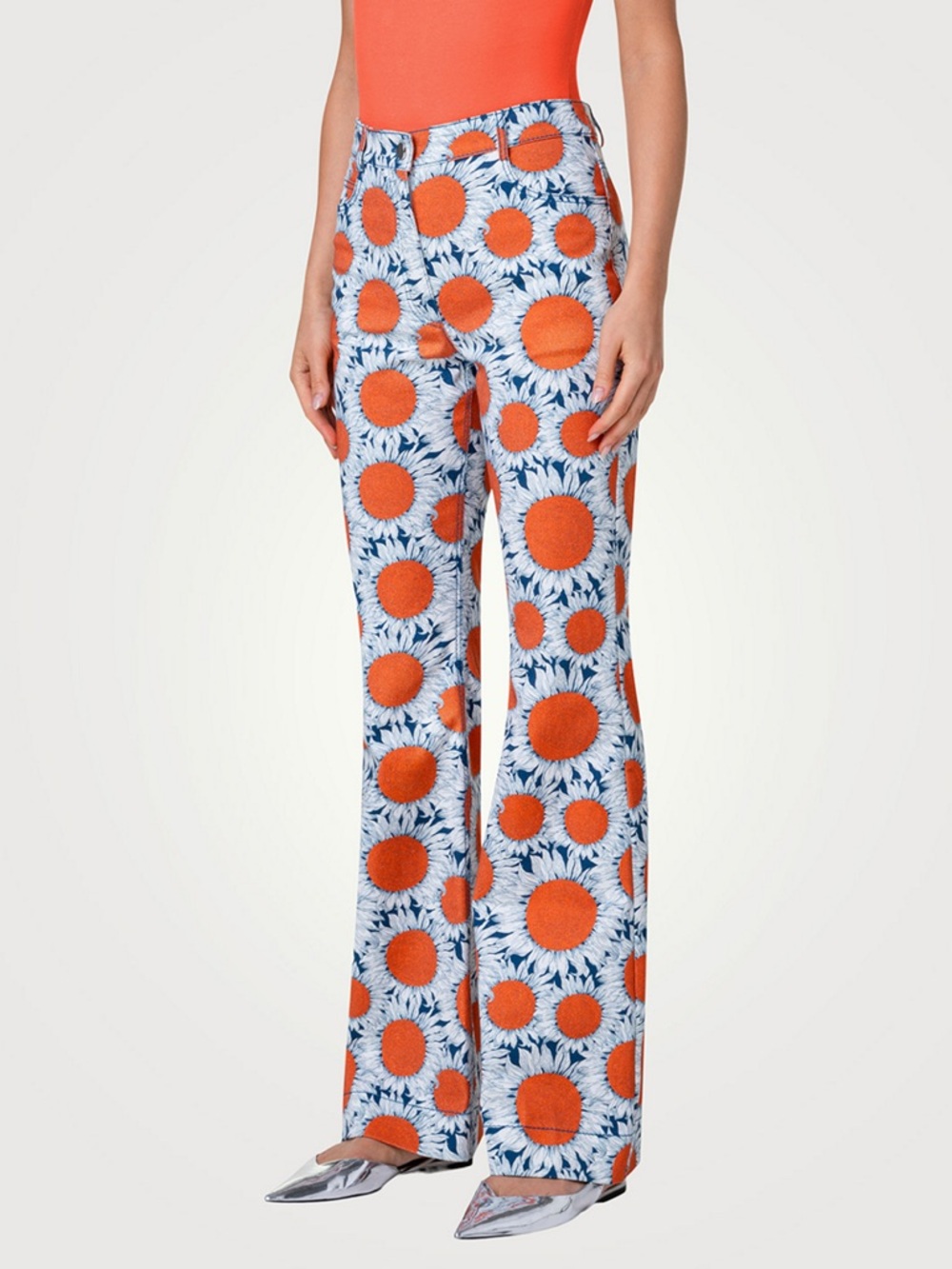AKRIS Women’s Size 4 Country Flared Jeans In Sunshine Print - Picture 7 of 7